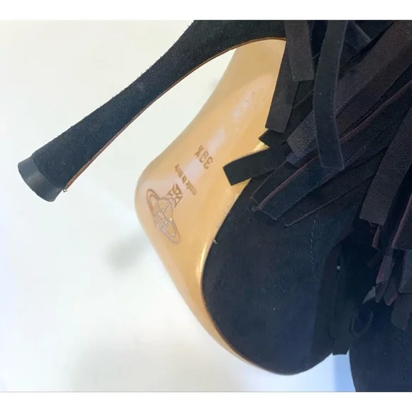 Vivienne Westwood Skyscraper Fringe Ankle Boots 39.5 Sz 8.5 - Picture 10 of 16